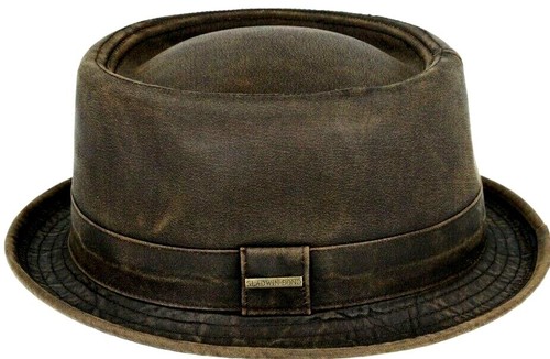 Herren pork pie hut kunstleder - herren,